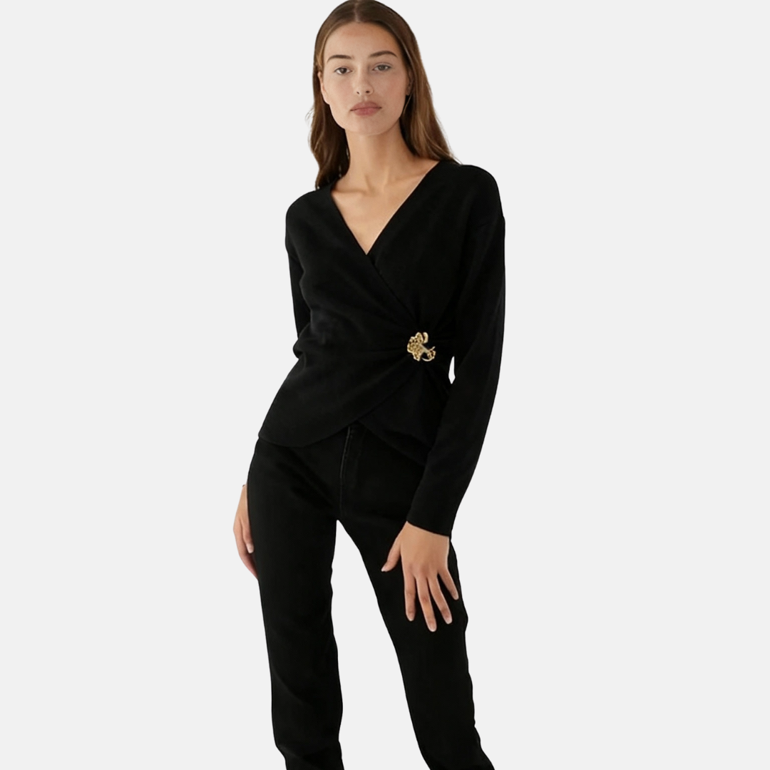 Black Wrap Top