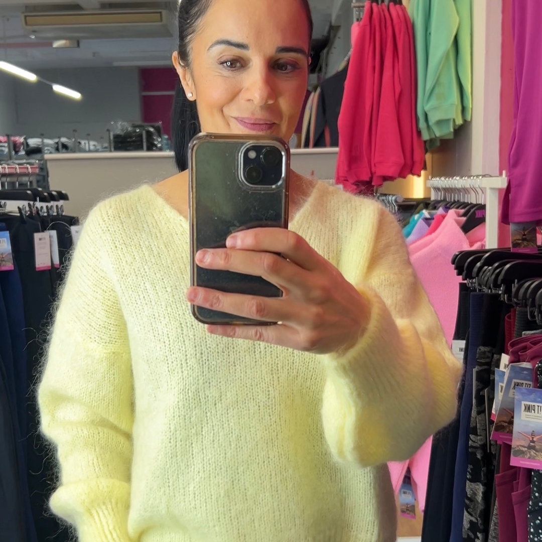 Lemon Mohair Wool Mix