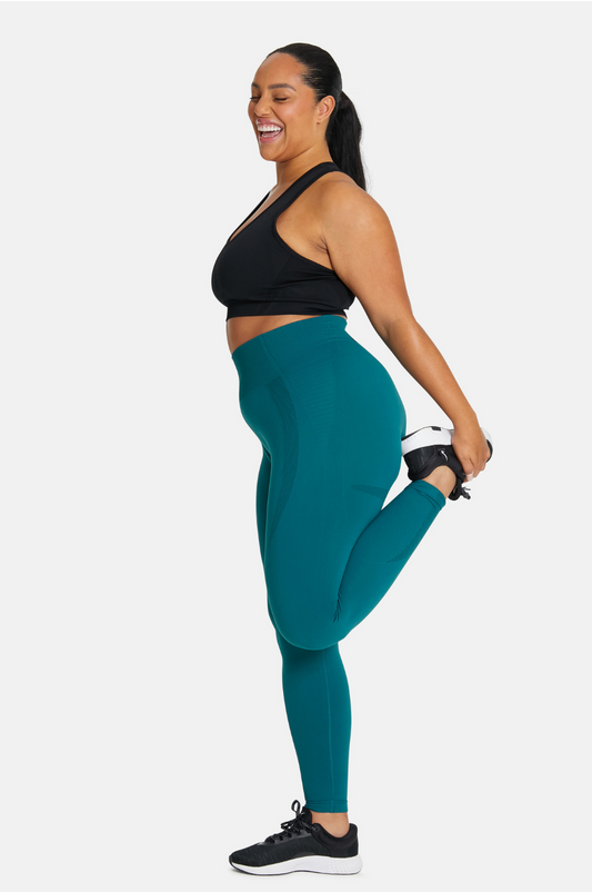 Seamless Compression Leggings V2 in Teal SIZE 6