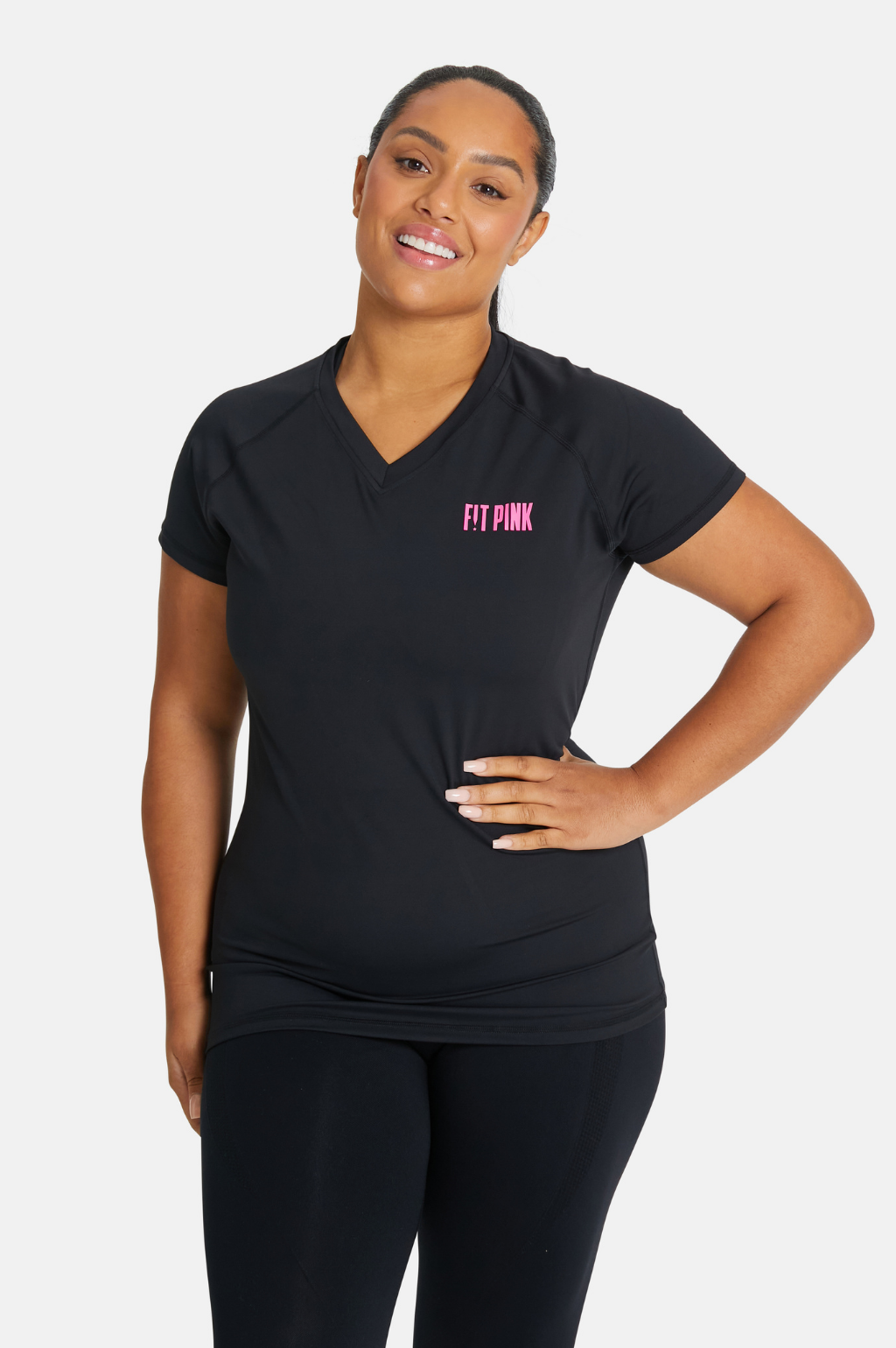 FitPink Active T-Shirt Black SIZE 6