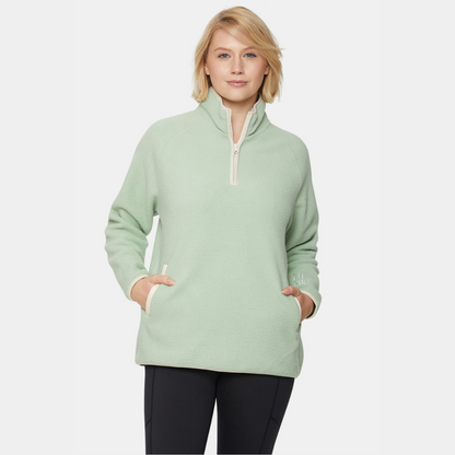 Pocket Fleece - Sage & Cream