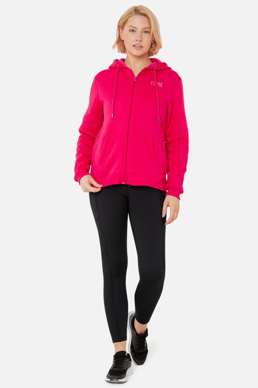 Luxurious FitPink Fleece Hoodie V2 - Hot Pink