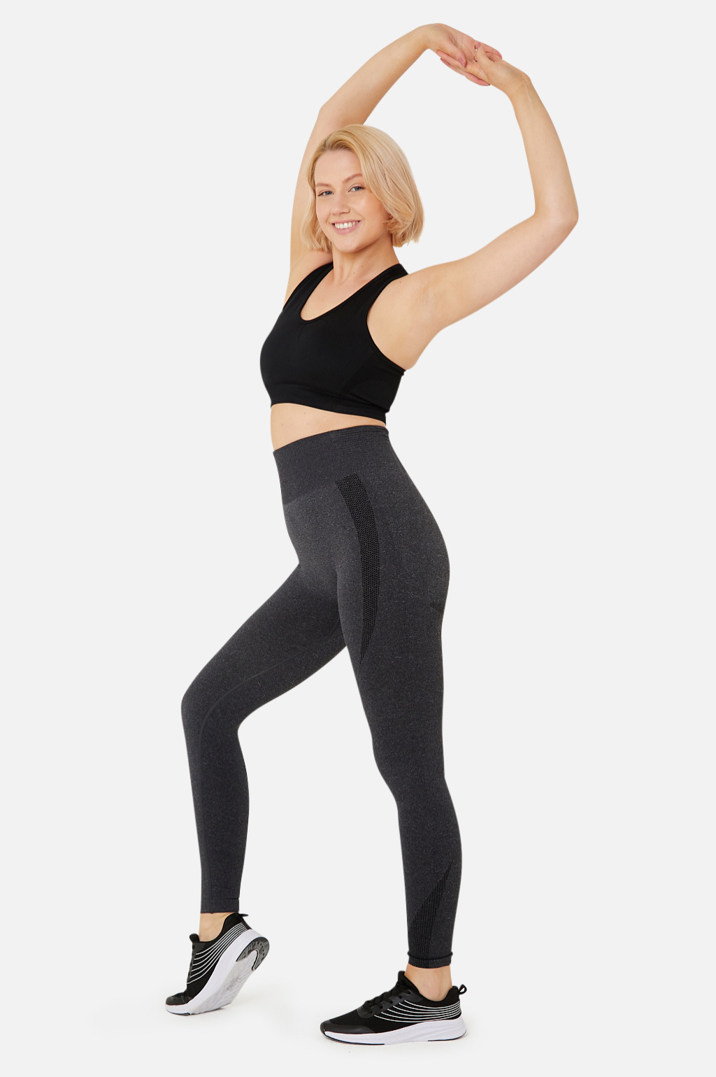 Seamless Compression Leggings V2 in Charcoal Extra Firm