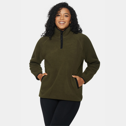 Pocket Fleece - Khaki & Black