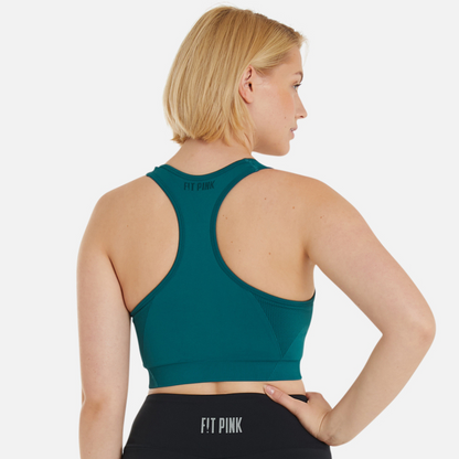 FitPink Seamless Sports Bra in Teal