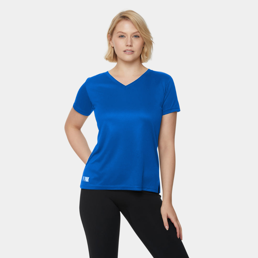 Lightweight Sports T-Shirt V-Neck Royal Blue