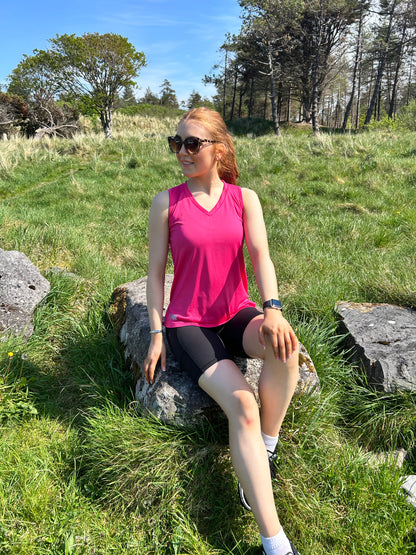 Lightweight Sports Vest V-Neck Pink