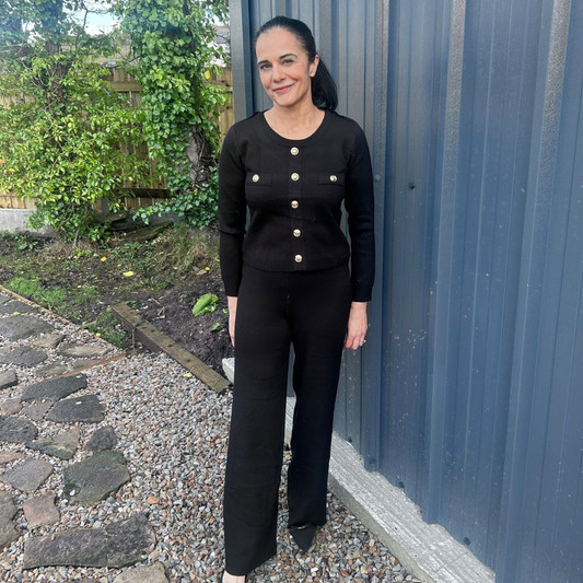 Black Gold Button Co-Ord