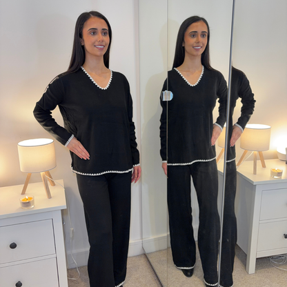 Black Scallop Edge 2 Piece Set