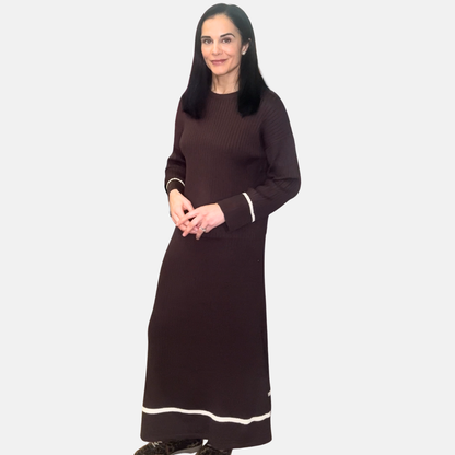 Brown Ribbed 2 Piece Set