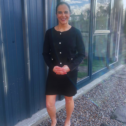 Black Frayed Edge Co-ord