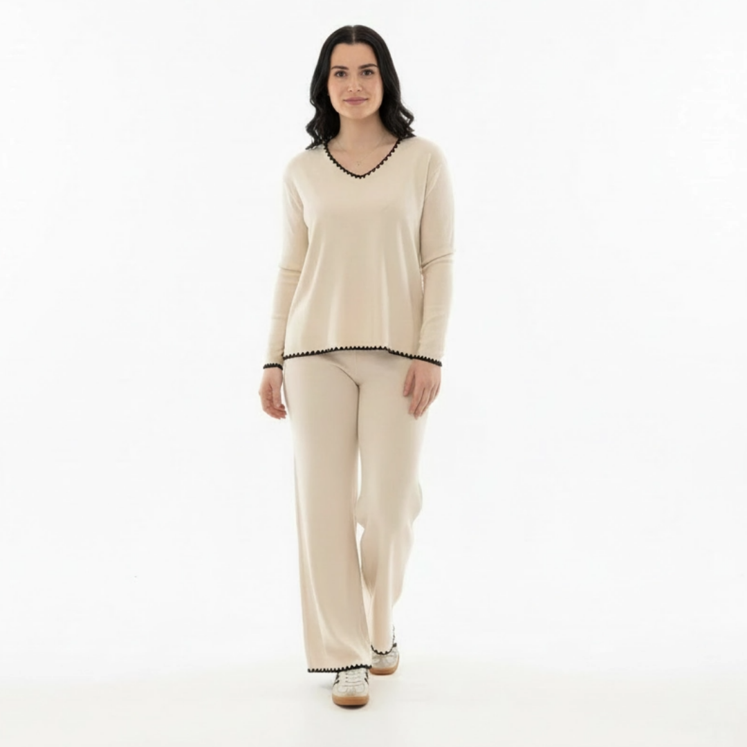 Cream Scallop Edge Co-Ord