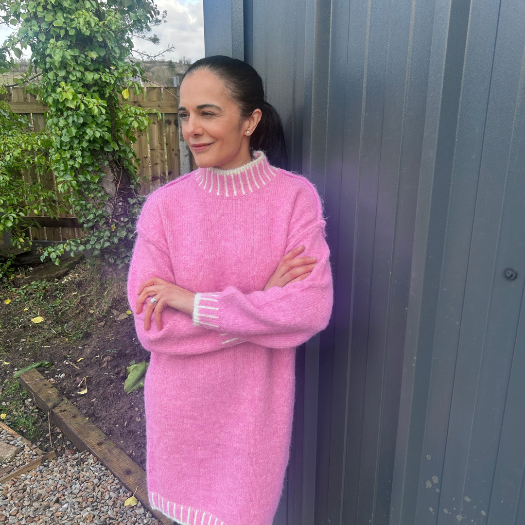 Pink Wool Mix Dress