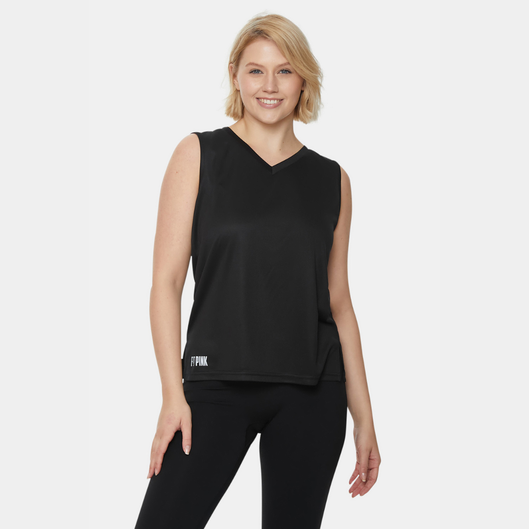 Lightweight Sports Vest V-Neck Black