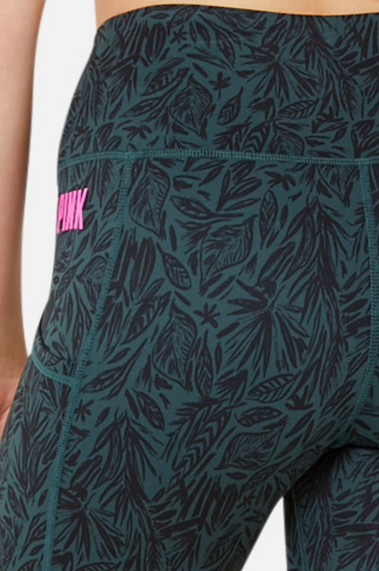 Elevate Gym Shorts - Abstract Green Leaf