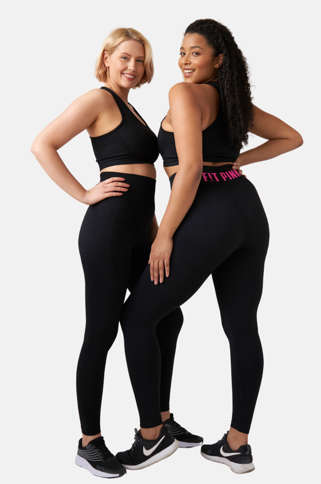 Black top compression leggings
