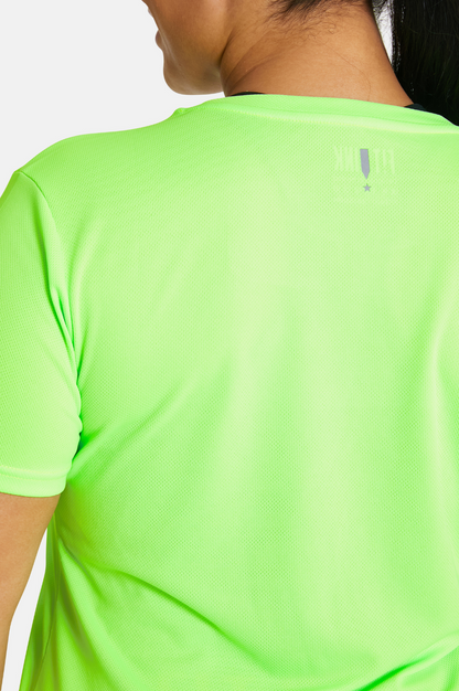 reflective logo on Lightweight Sports T-Shirt in Lime