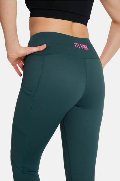 Gym leggings with pockets back view