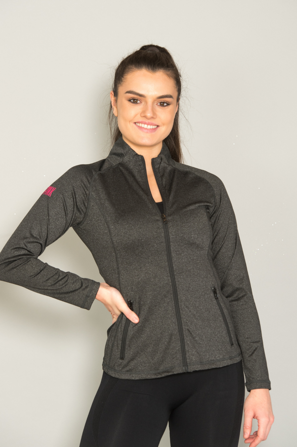 Light Zipped Coverup in Charcoal