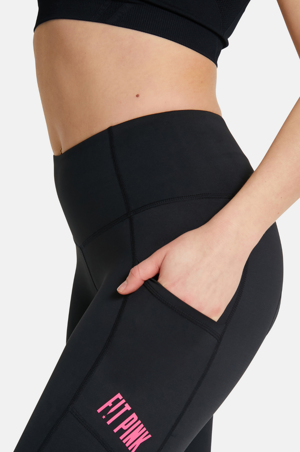 FitPink padded cycling shorts in black
