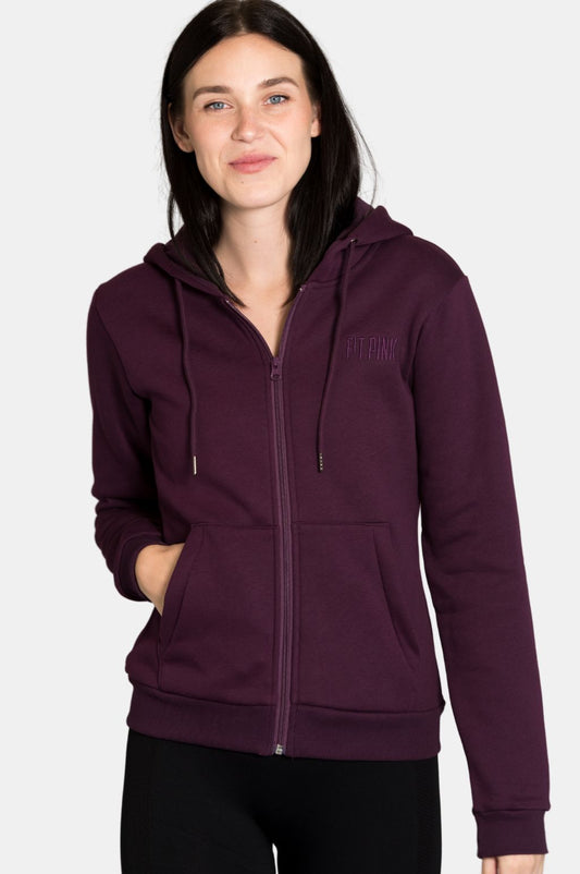 Luxurious FitPink Fleece Hoodie V2 - Mulberry