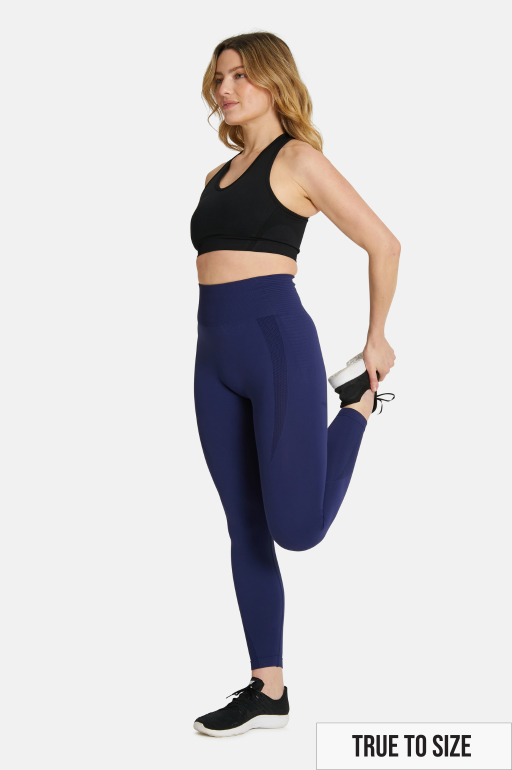 Navy blue top yoga capris